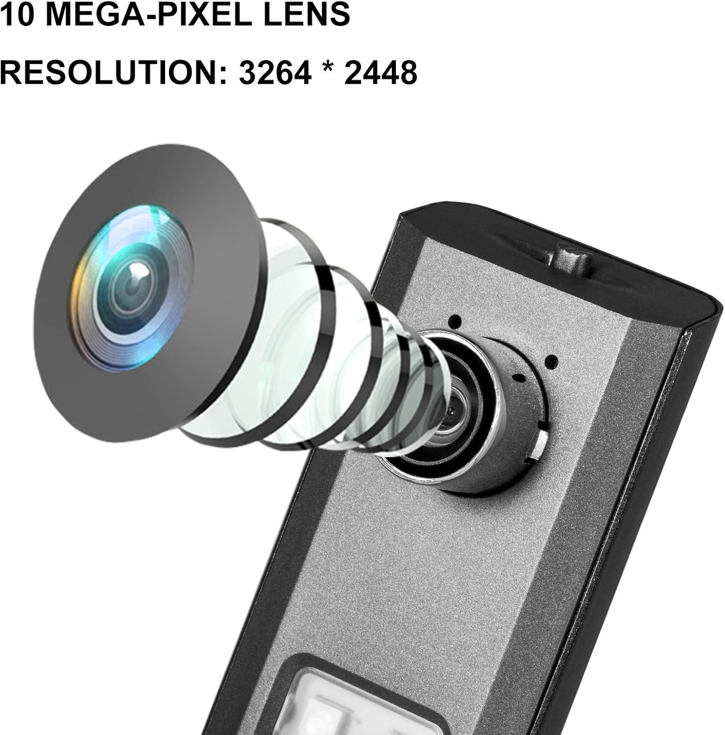 Document Scanner Camera with OCR Function, 10 Mega-Pixel Lens with LED Lights N20013