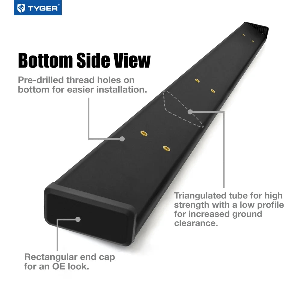 5" Riser Running Boards Side Step Rails Nerf Bars L49349