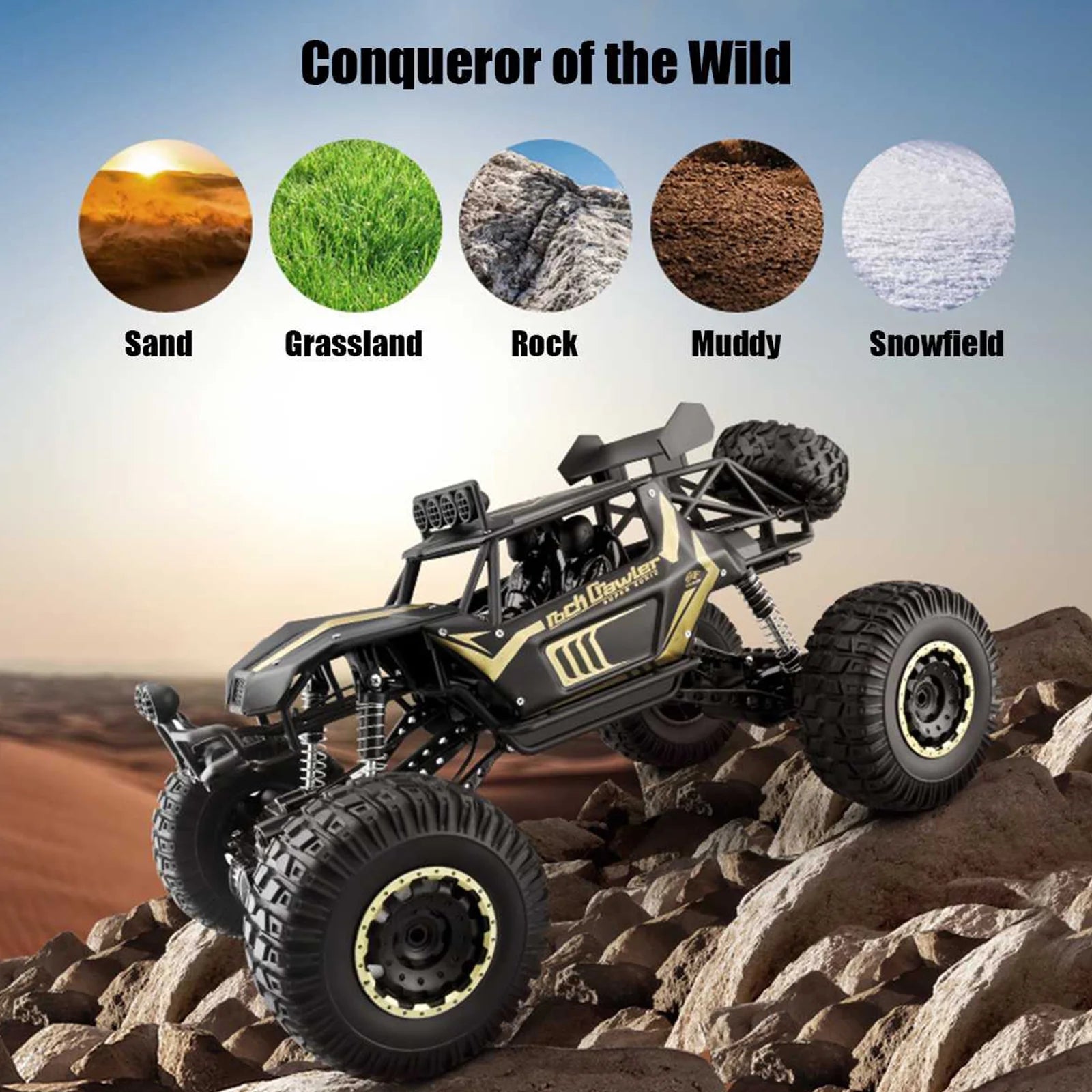 20'' 4WD RC Rock Crawler Remote Control Car H137374