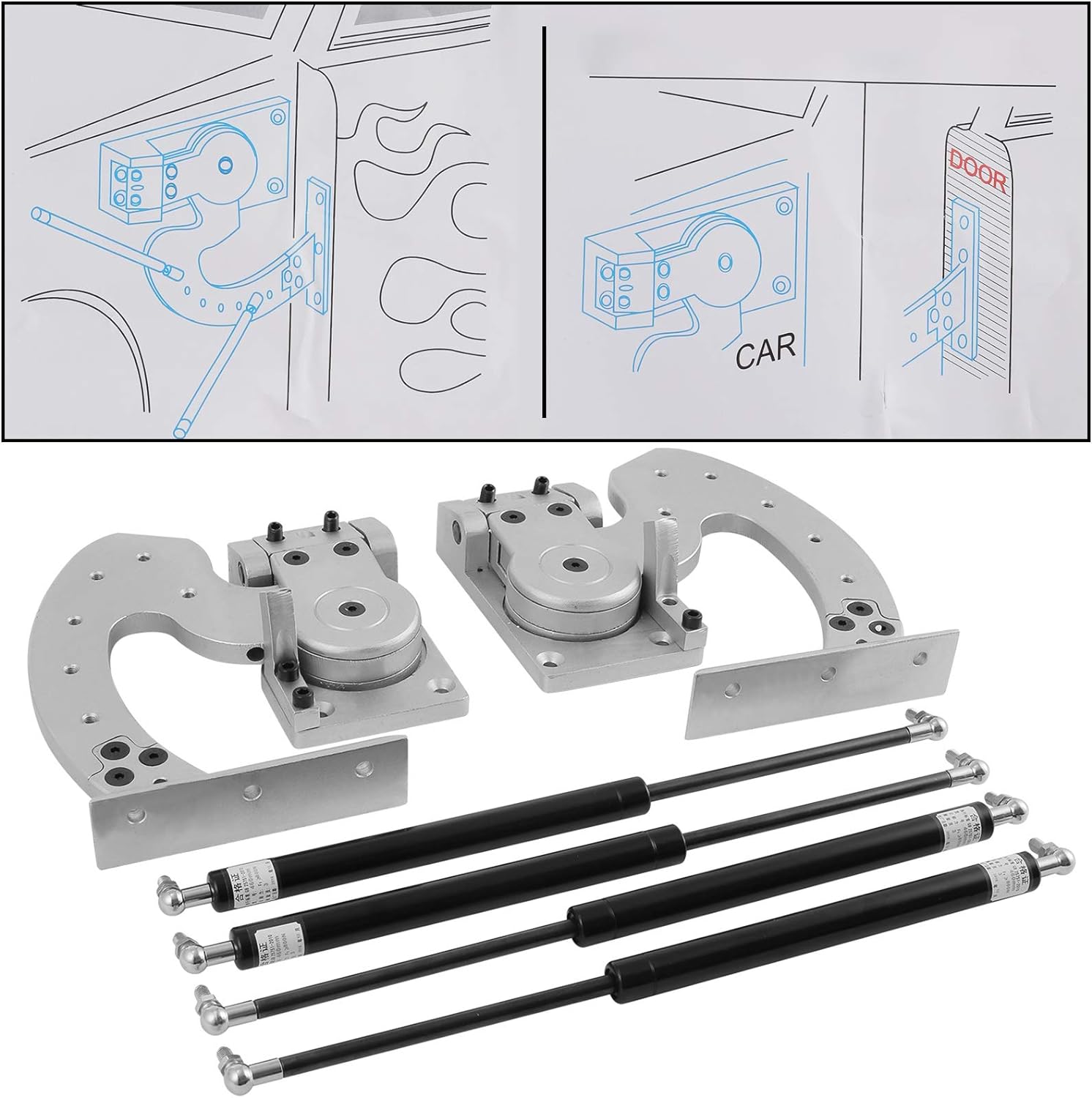 Universal Lambo Door Kit Bolt On Vertical Doors Hinge Kit 90 Degree Door Conversion Kit I973