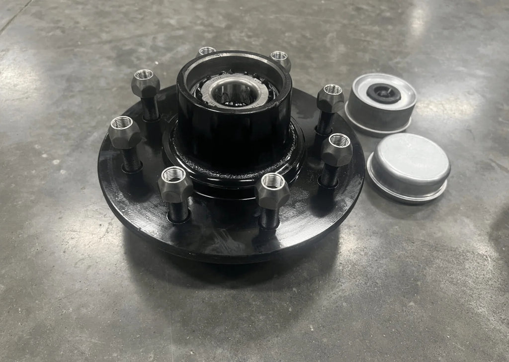8-Lug Trailer Hub Kit with Spindle, Bearing, Grease Seal, Cap & Lug Nuts T254