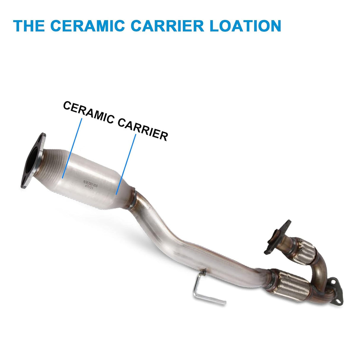 Catalytic Converter with Gasket Exhaust Flex Y-Pipe High Flow Series Direct-Fit M402