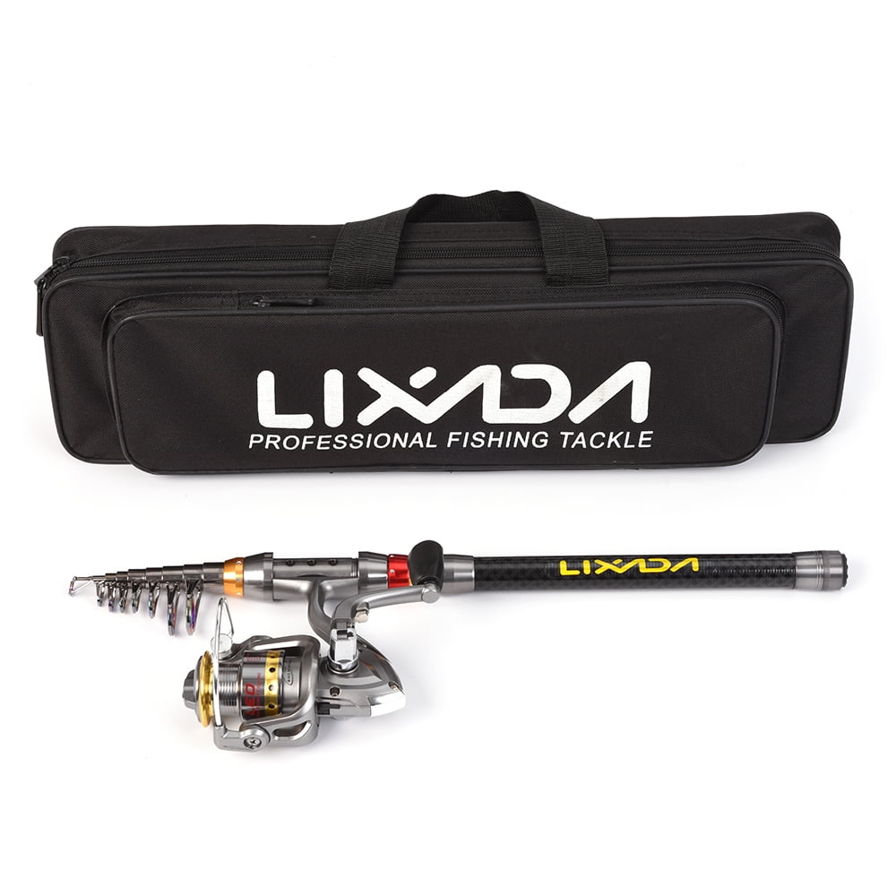 Telescopic Carbon Fiber Fishing Rod and Reel Combo with Tackle Bag R119105