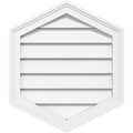 14x22W x 36x22H Vertical Peaked Surface Mount PVC Gable Vent T3179