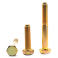 1/2x22-13 x 3x22 (PT) Coarse Thread Grade 8 Hex Cap Screw Alloy Steel Yellow Zinc Plated H654665