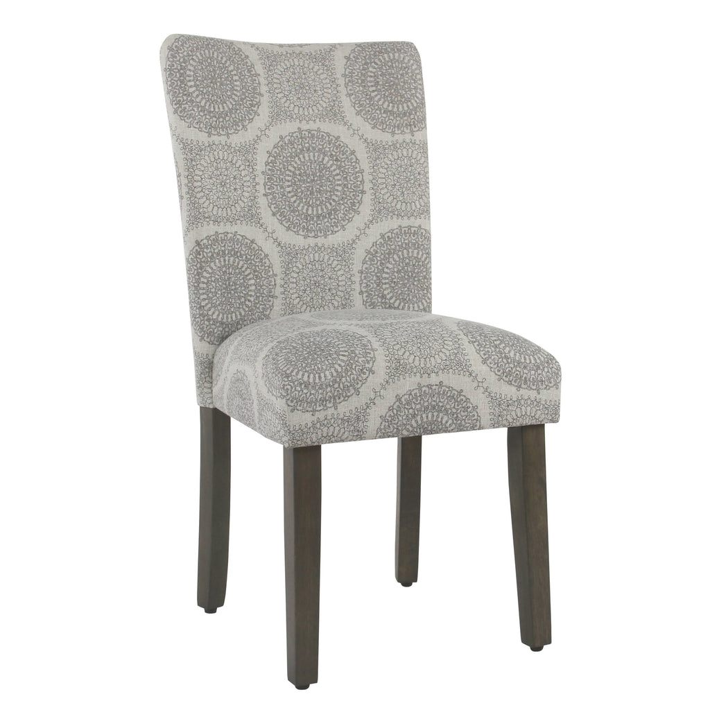 Gray Medallion Parsons Dining Chair (Set of 2) Z128803