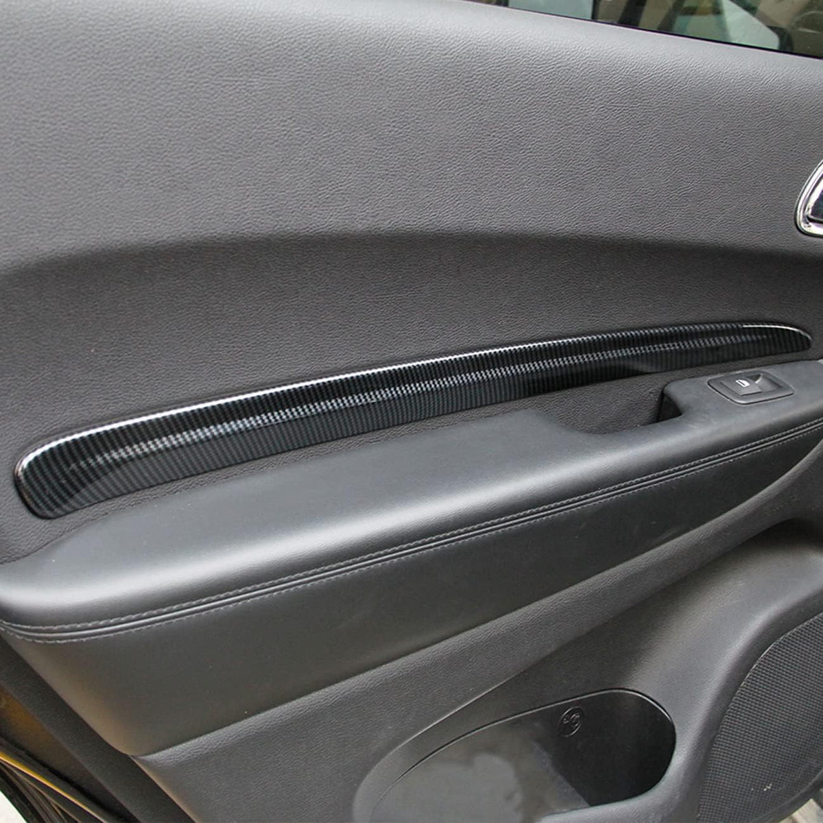 Carbon Fiber 4 Doors Panel Decor Trim Cover Y6519