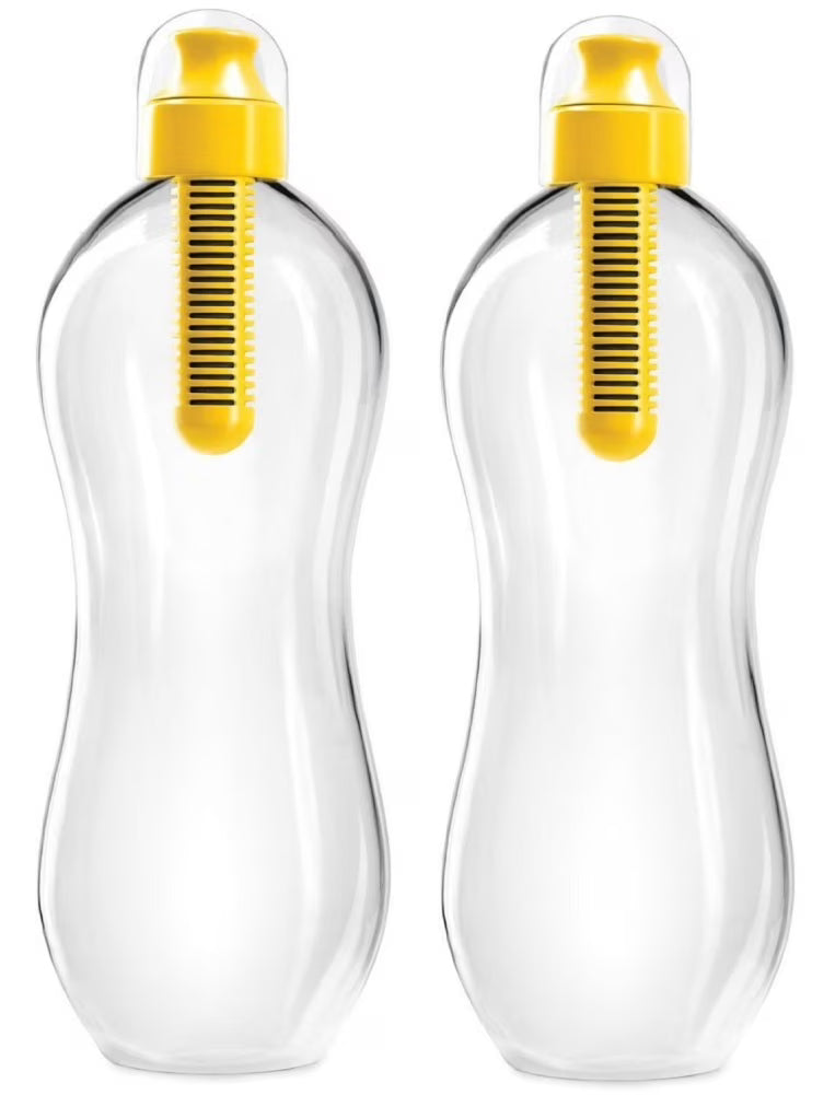Set of 2 Jumbo Water Bottle with Yellow Filter E39017