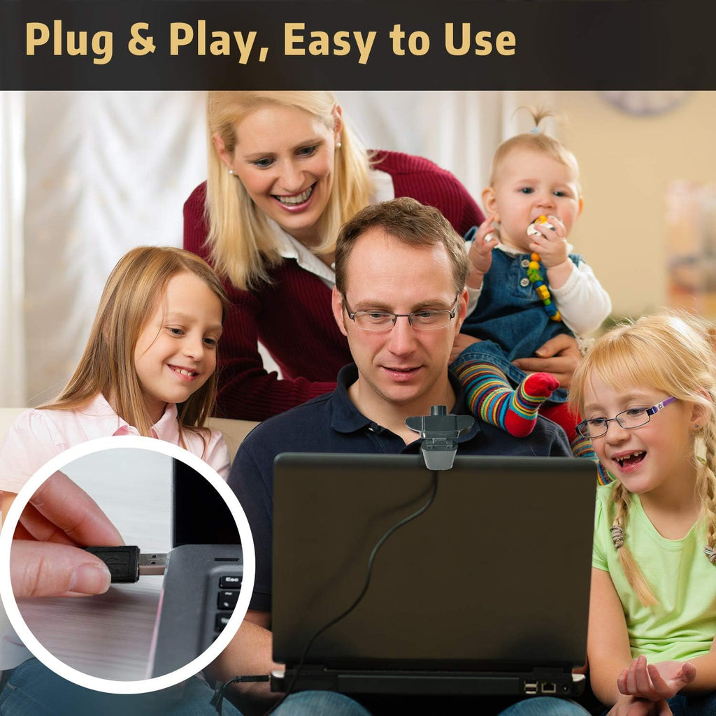 1080P HD Webcam with Microphone, USB PC Camera E780