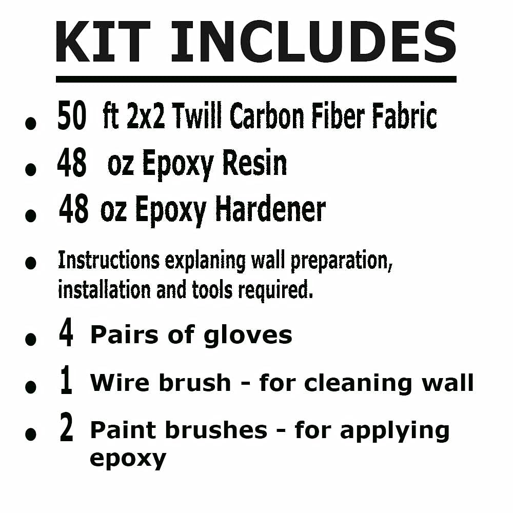 50 ft Carbon Fiber Wall Crack Repair Kit Z734