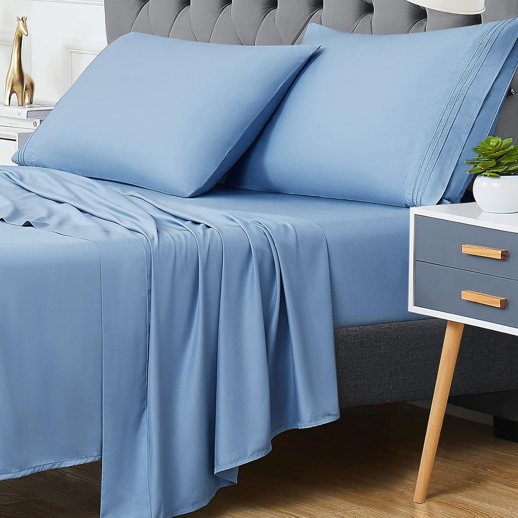 Teal Queen Size 4 PCS Bamboo Sheet Set N259810