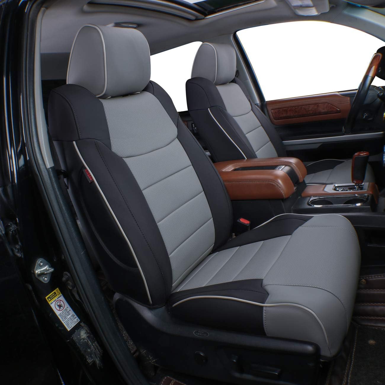Black Leatherette Custom Fit Seat Covers B8449
