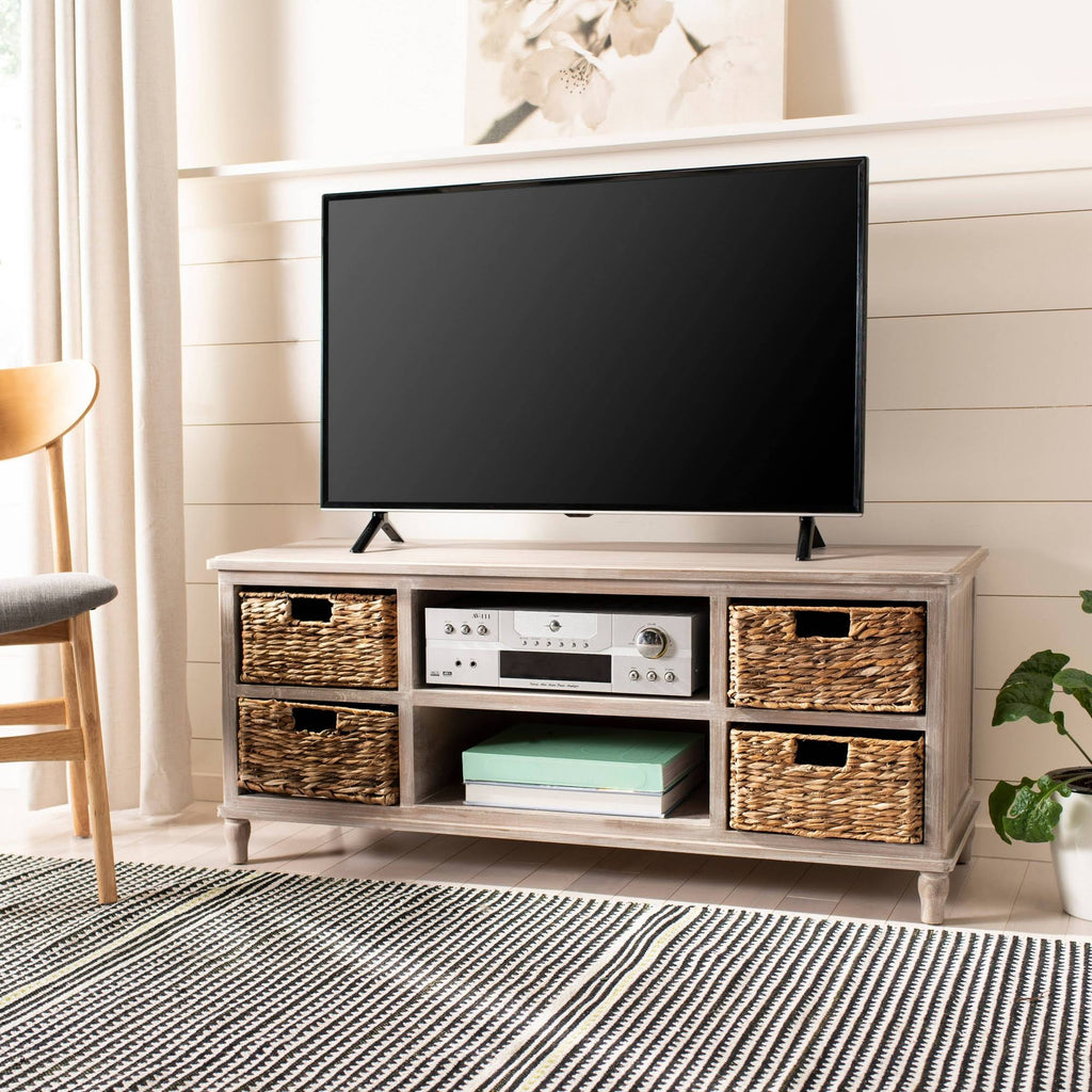 Vintage White Entertainment Unit L8641