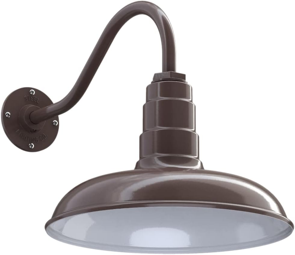 Galvanized Outdoor Barn Light with Dusk to Dawn Sensor F460