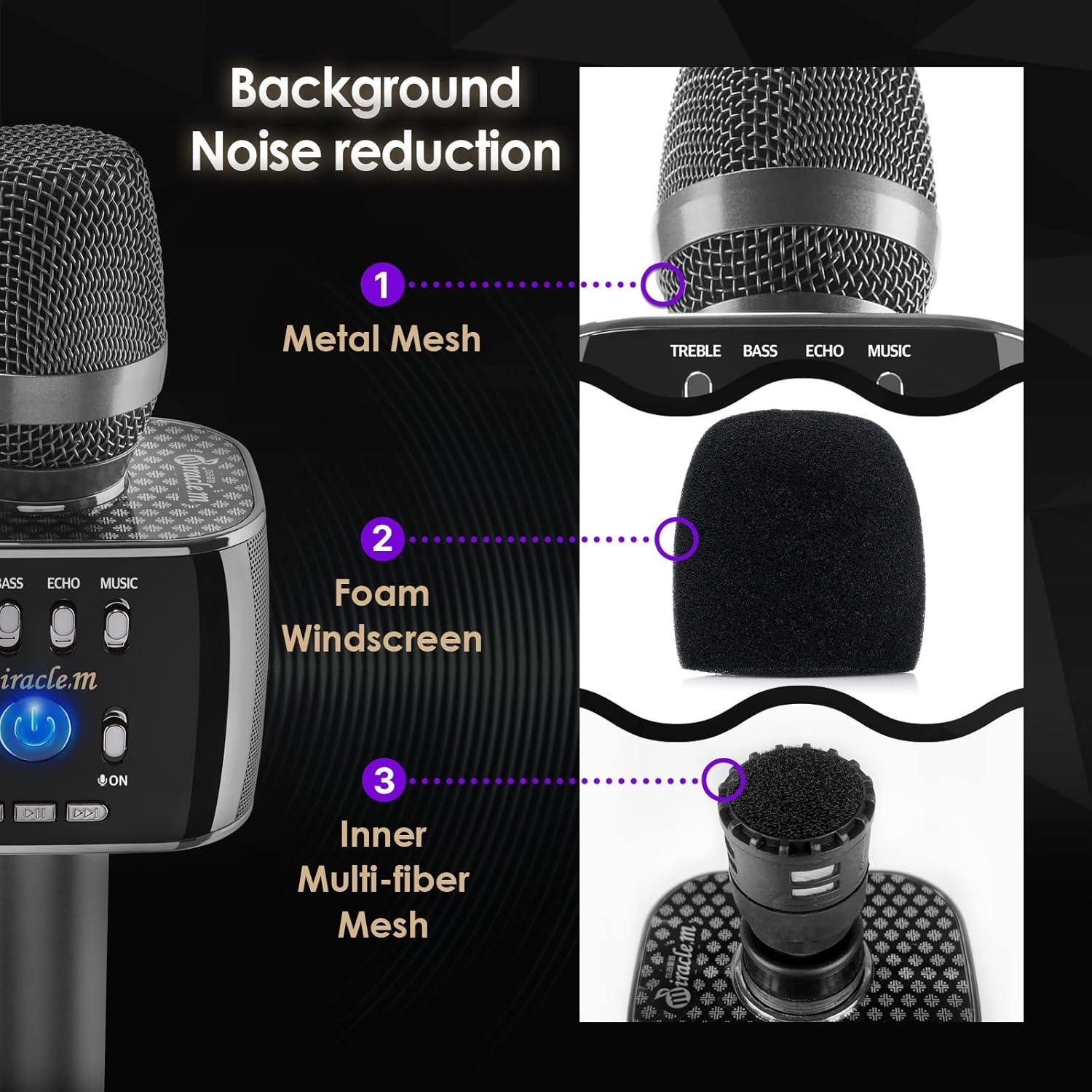 Bluetooth Wireless Karaoke Microphone with Speaker S994