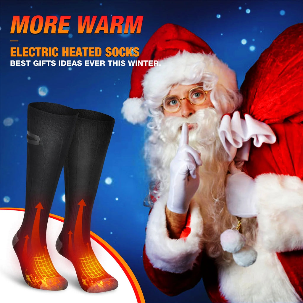 Heated Socks with 4000mAh Battery, M (Black) Y878