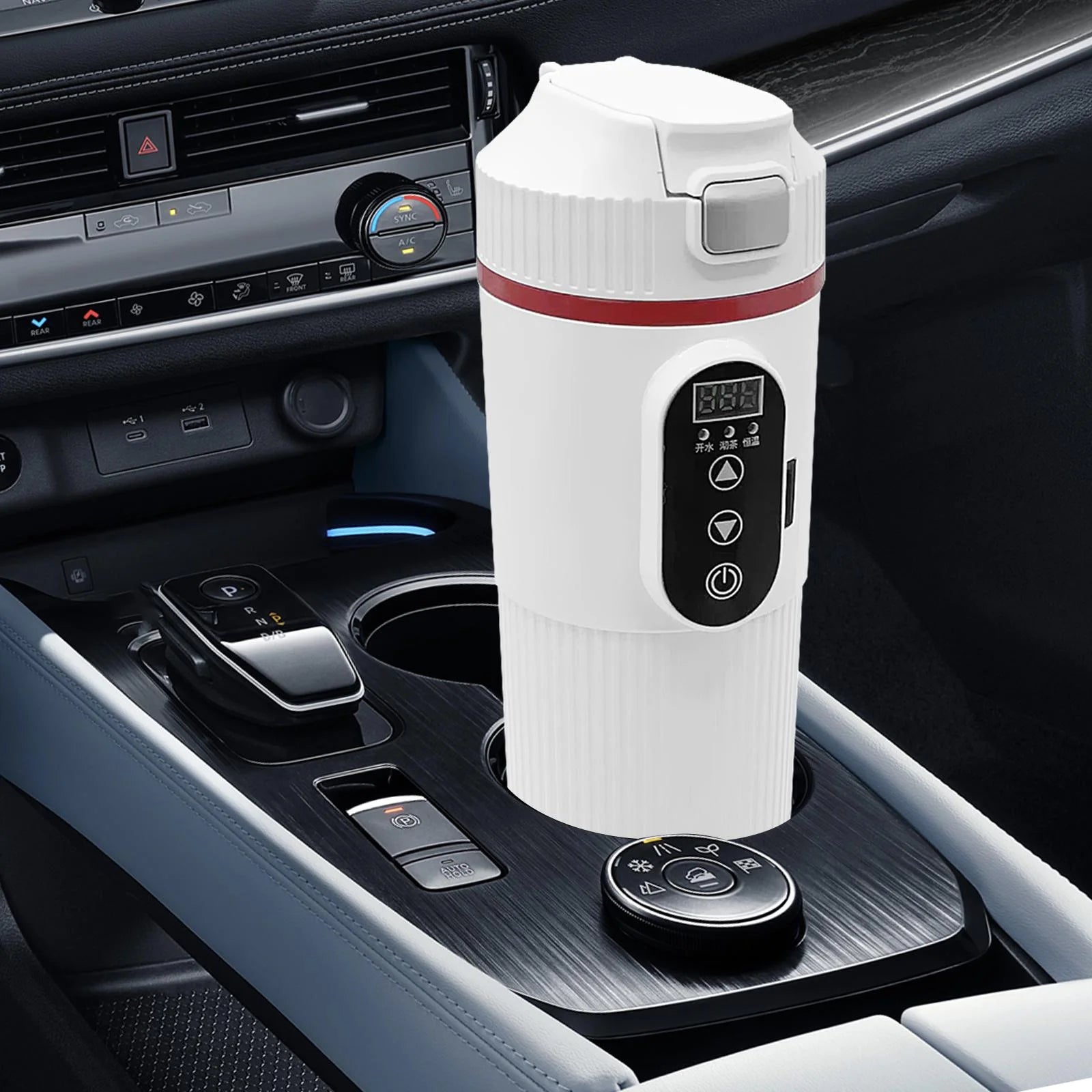12V 24V Car Electric Water Kettle Tea Coffee Kettle DC Powered Fast Heating 22x7cm Water Boiler Heater Portable C50394