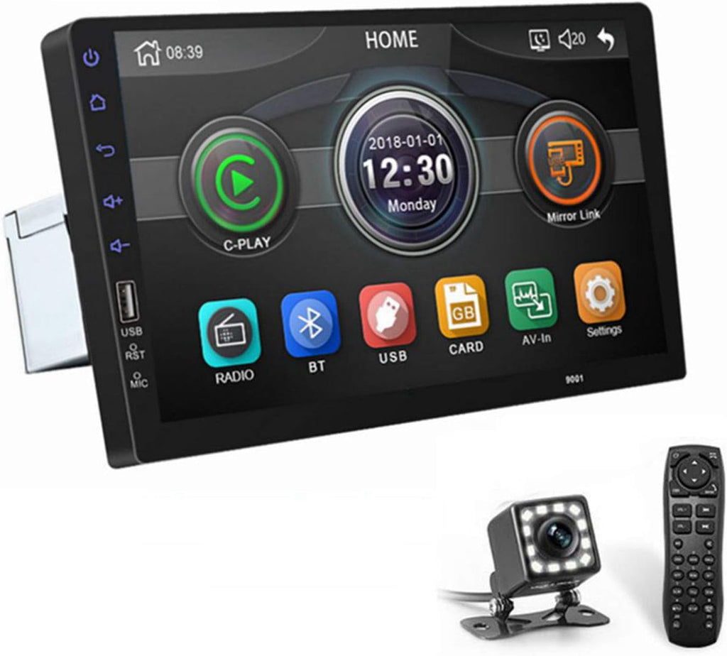 9 Inch Single Din Car Stereo Touch Screen with Backup Camera Bluetooth FM Radio AUX/USB/TF MP3/MP4/MP5 Player B120