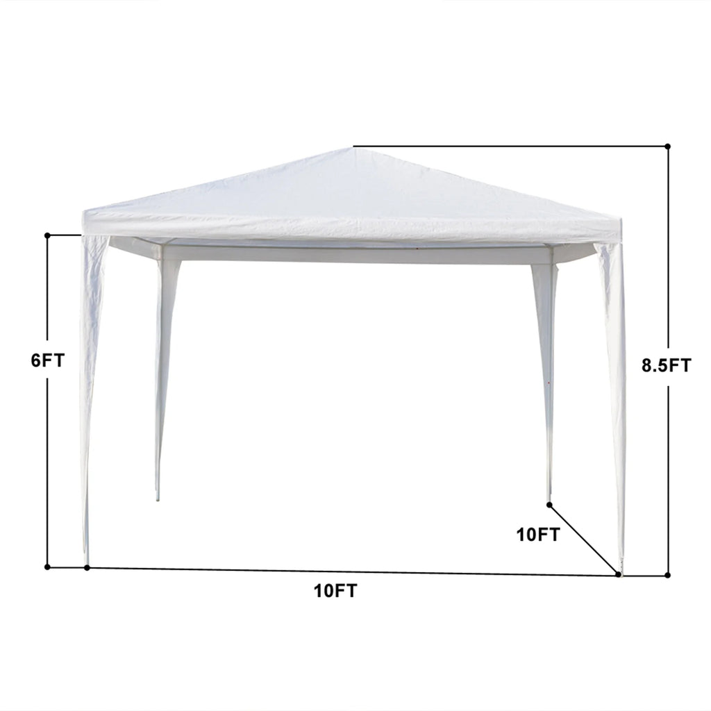 White 10 x 10ft Waterproof Party Tent B97549