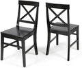 Light Grey Acacia Wood Dining Chairs U171459