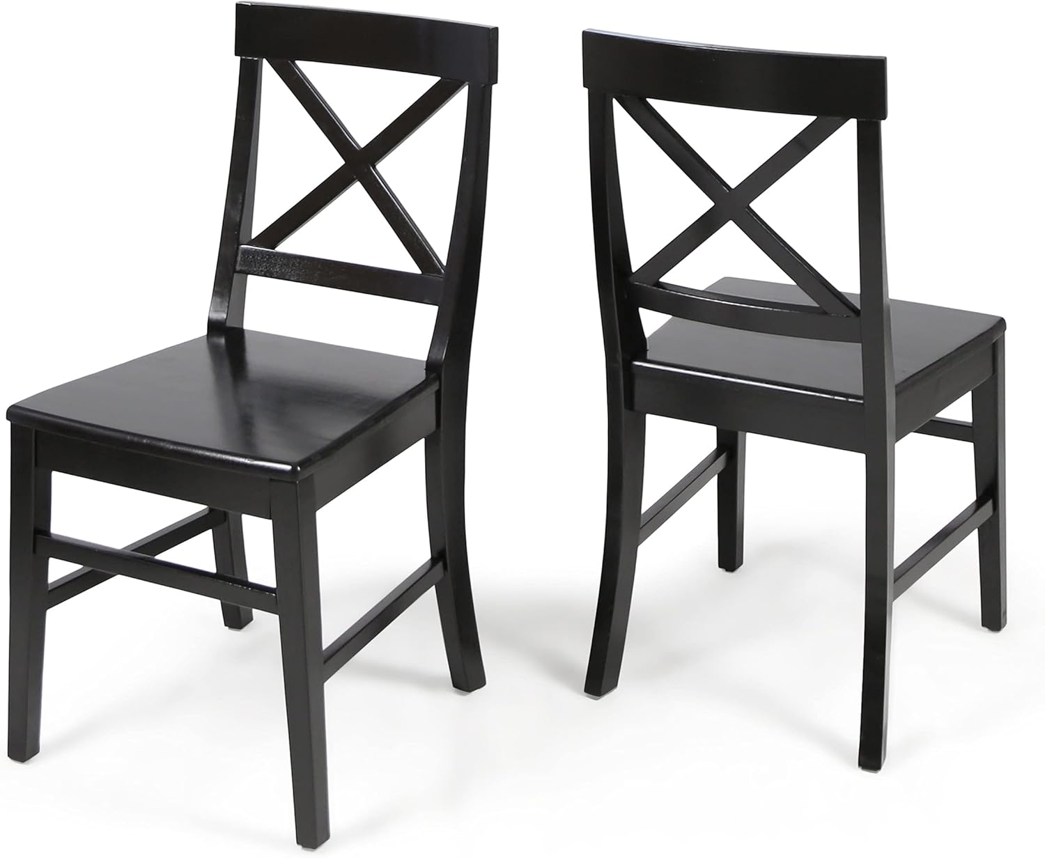 Light Grey Acacia Wood Dining Chairs U171459
