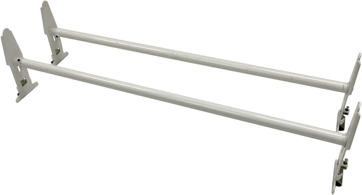 White Gutter Mount Van Rack Pack of 2 Q60854