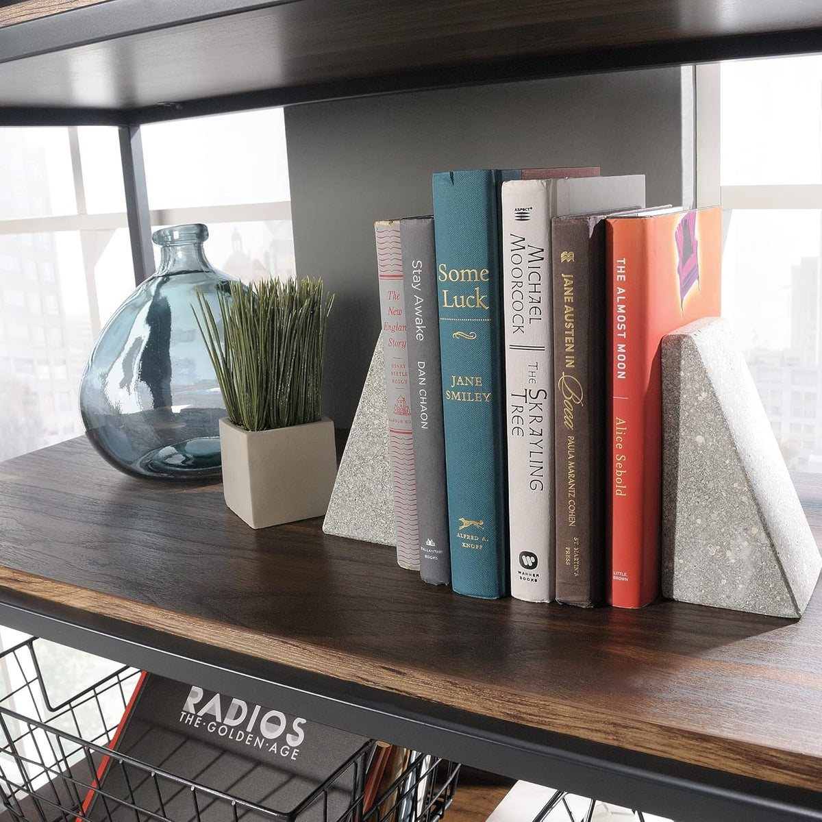 Bookcase with Doors, Grand Walnut G758