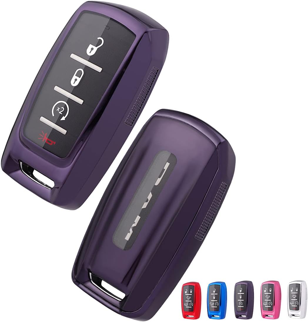 Red TPU Folding Car Key Fob Cover Case for Dodge Ram 1500 C876488