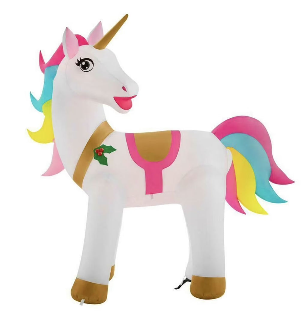 7FT Color Changing LED Unicorn Inflatable H94950