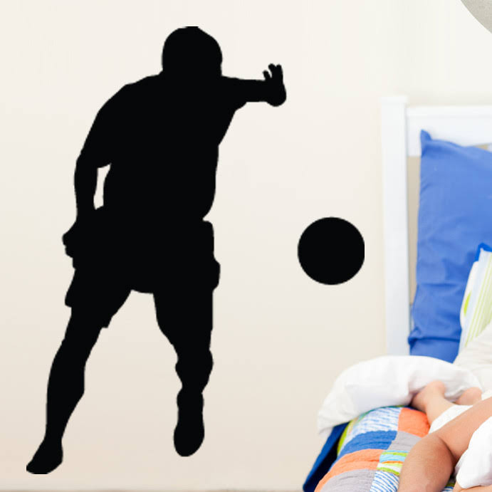 Soccer Silhouette Cutout Wall Decal Z3019