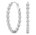 14K White Gold Hoop Earrings O634
