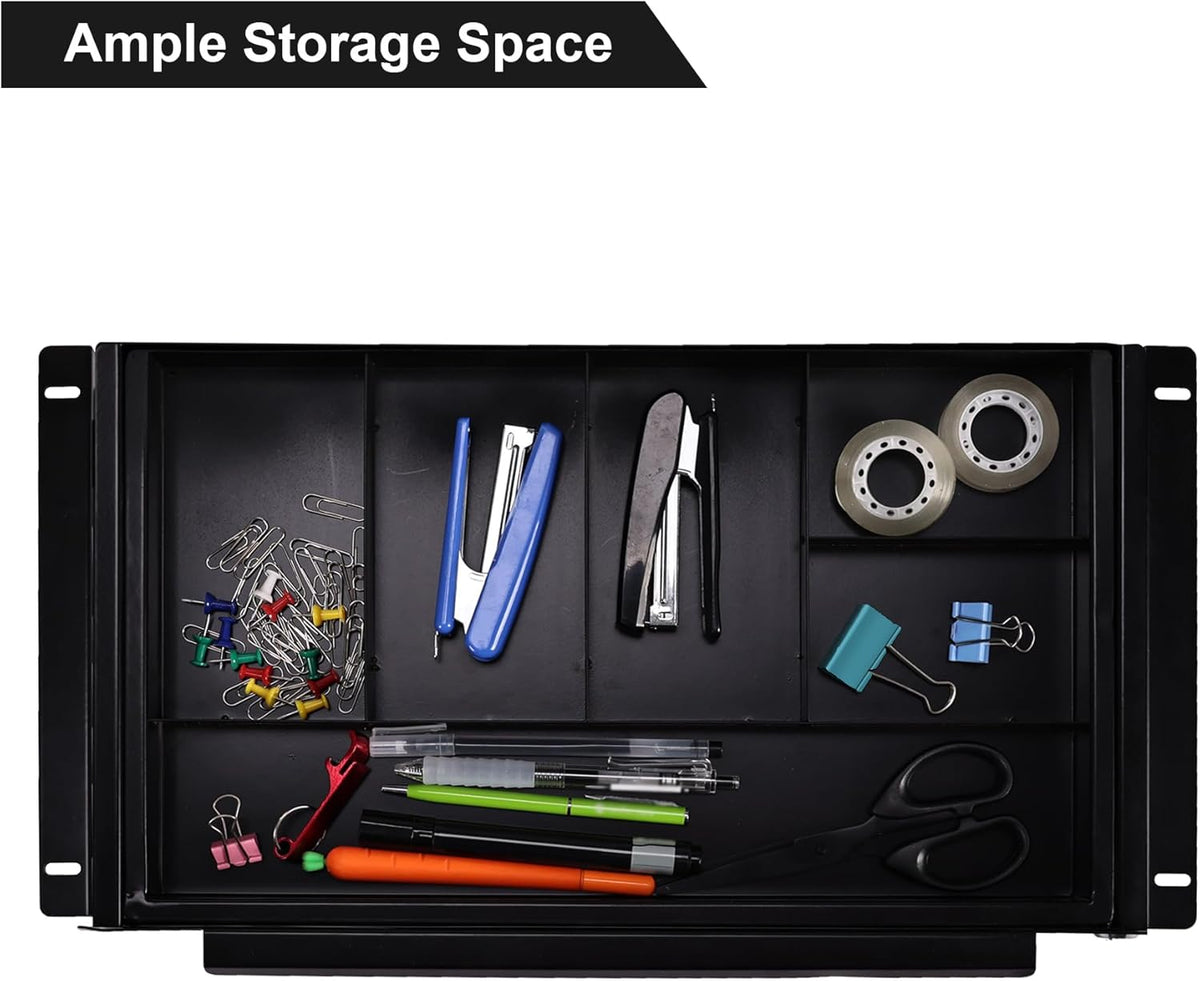 Under Desk Pull-Out Drawer with Lock Metal Pencil Drawer I3562