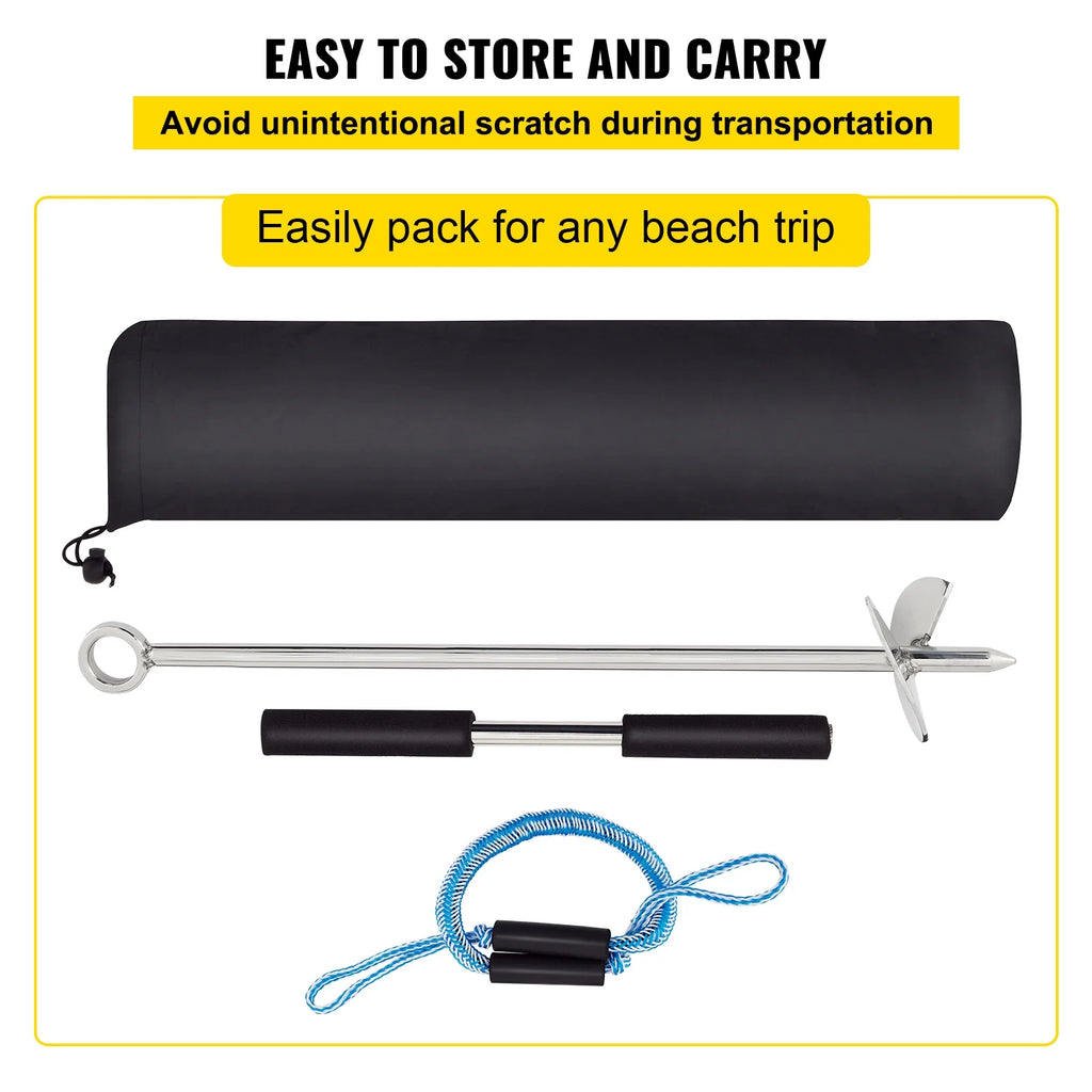 18" 316 Stainless Steel Screw Anchor with Carry Bag J514860