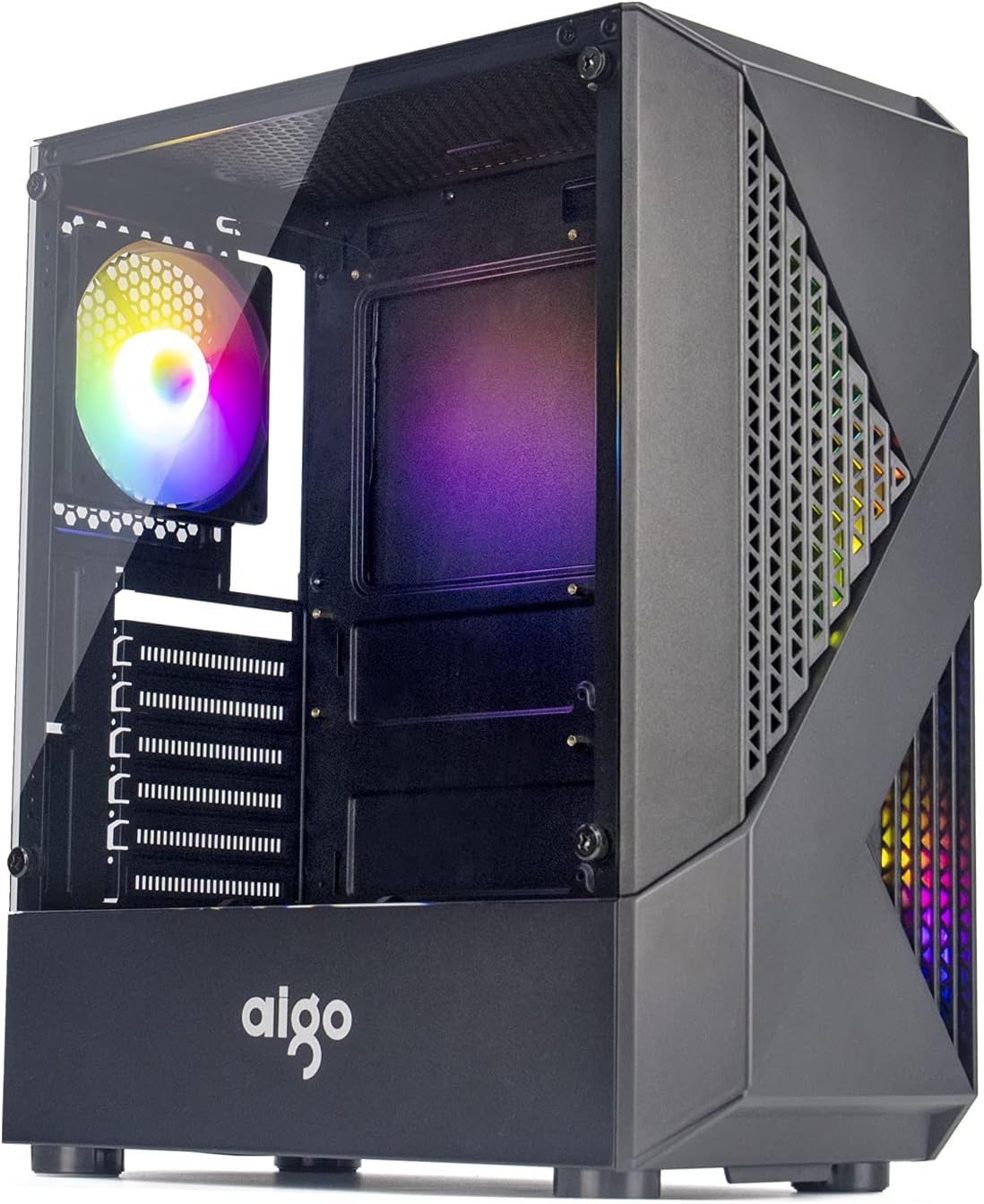 White ATX Tempered Glass PC Gaming Case P9472