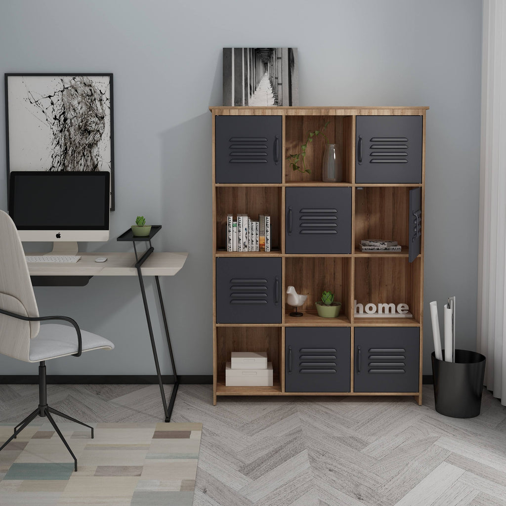 Modern Cube Bookcase with Shelf T348743