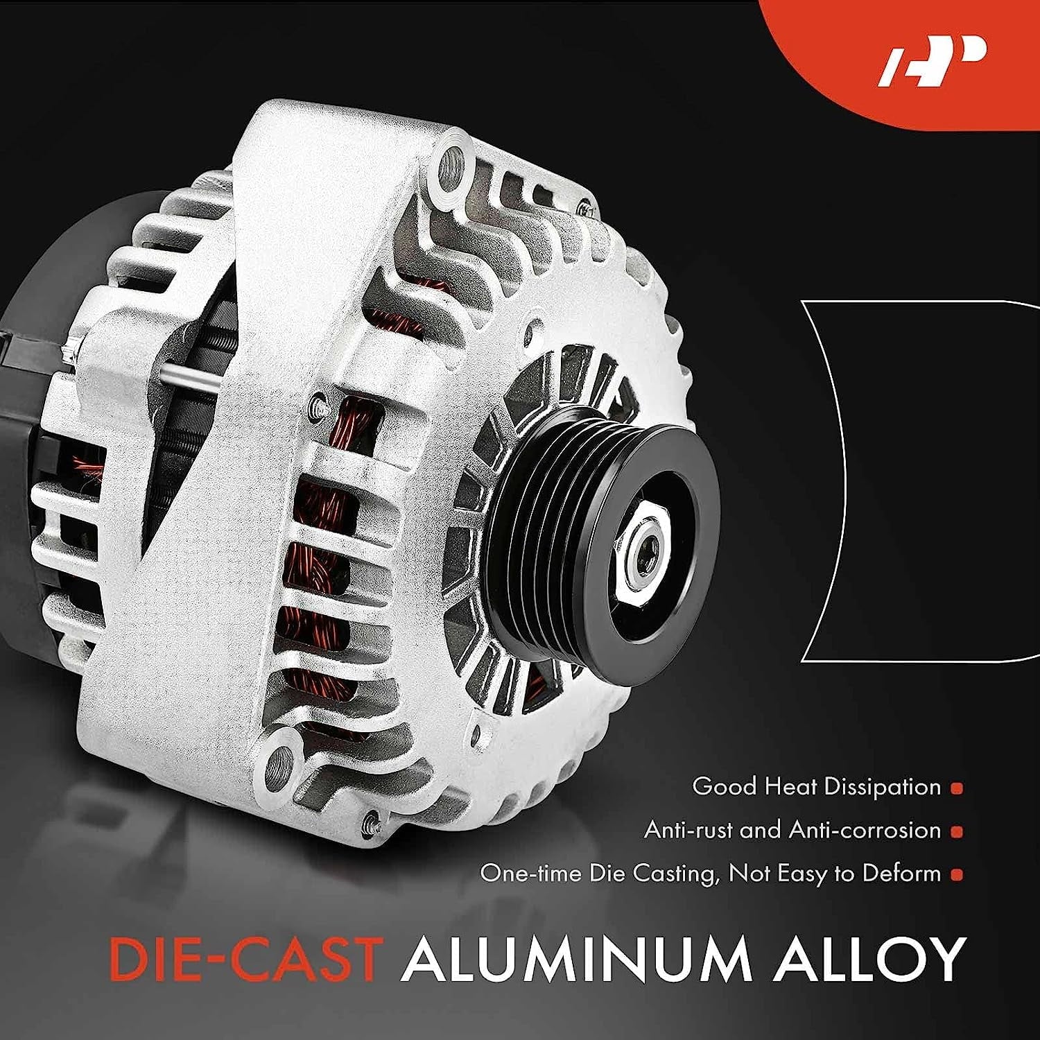 Alternator Compatible with Chevy Silverado 1500, Avalanche 1500, GMC Sierra 1500, Cadillac Escalade O527