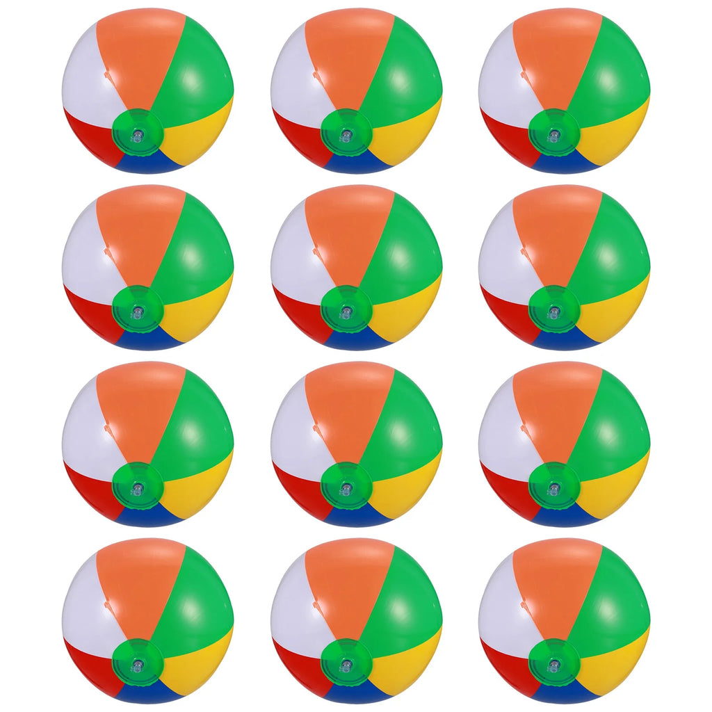 12 Pcs Inflatable Beach Balls Pool Toys J865383