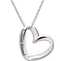 Sterling Silver Love Heart Pendant Necklace Z7297