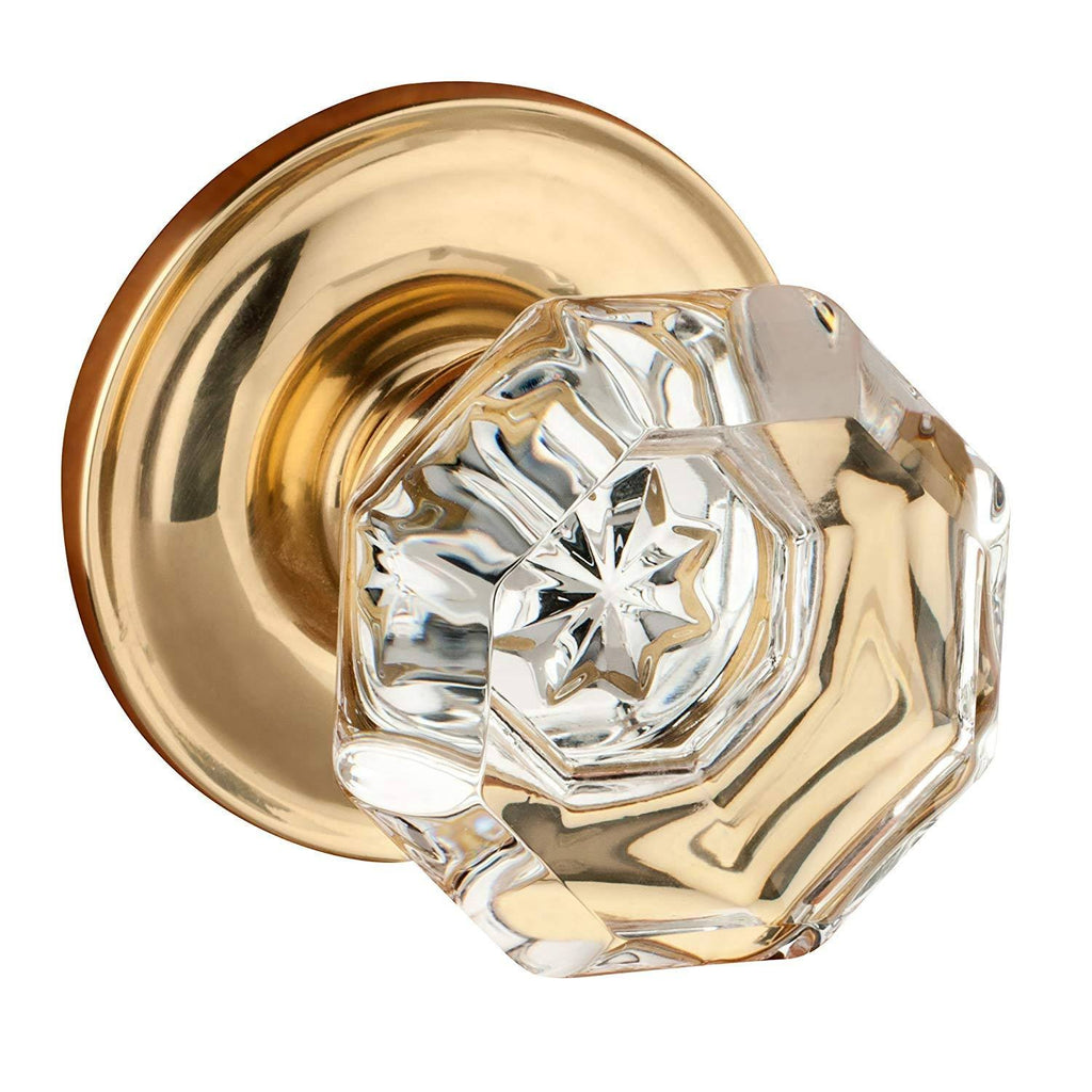 Polished Brass Crystal Style Door Knob O949