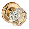 Polished Brass Crystal Style Door Knob O949