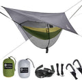 Red Double Camping Hammock with Mosquito Net and Rainfly I214139