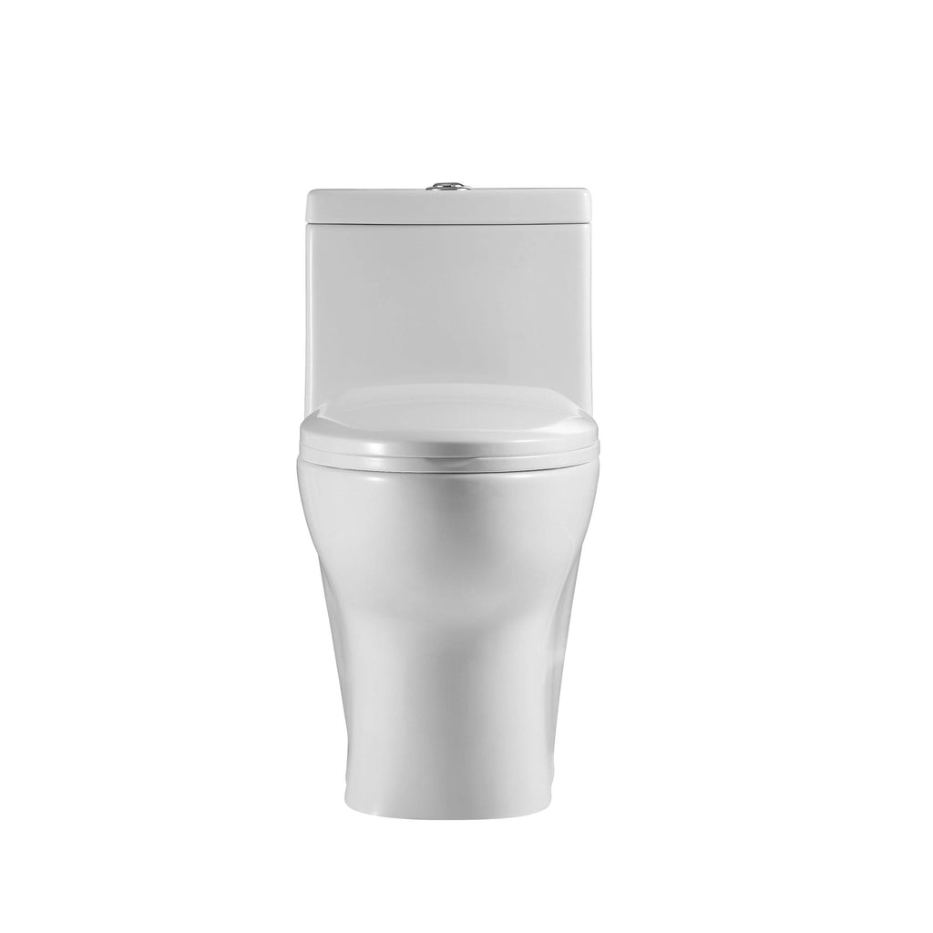 White Contemporary Elongated Toilet G99146