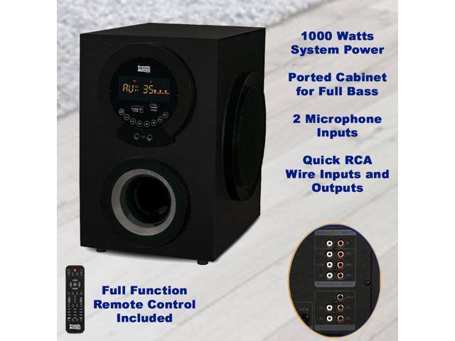Tower 5.1 Bluetooth Speaker System with Optical Input and Mics T89807