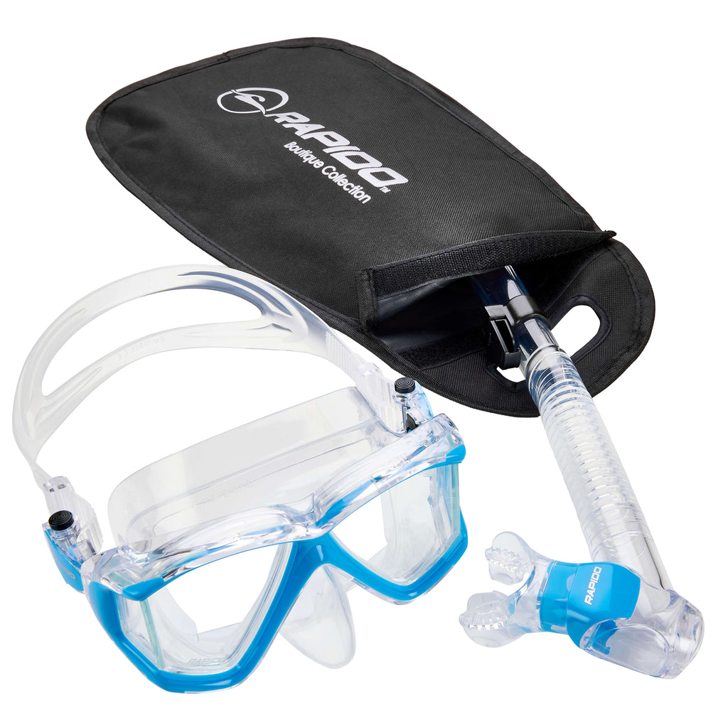 Panoramic Side-View Snorkel Mask with Dry Snorkel Set Z469324