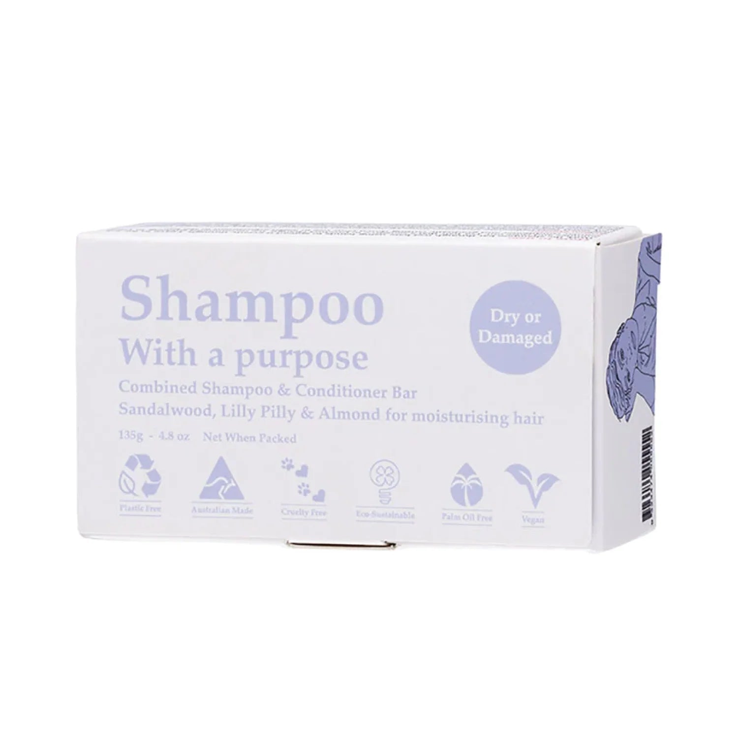 Shampoo & Conditioner Bar for Dry or Damaged Hair 135g E35129