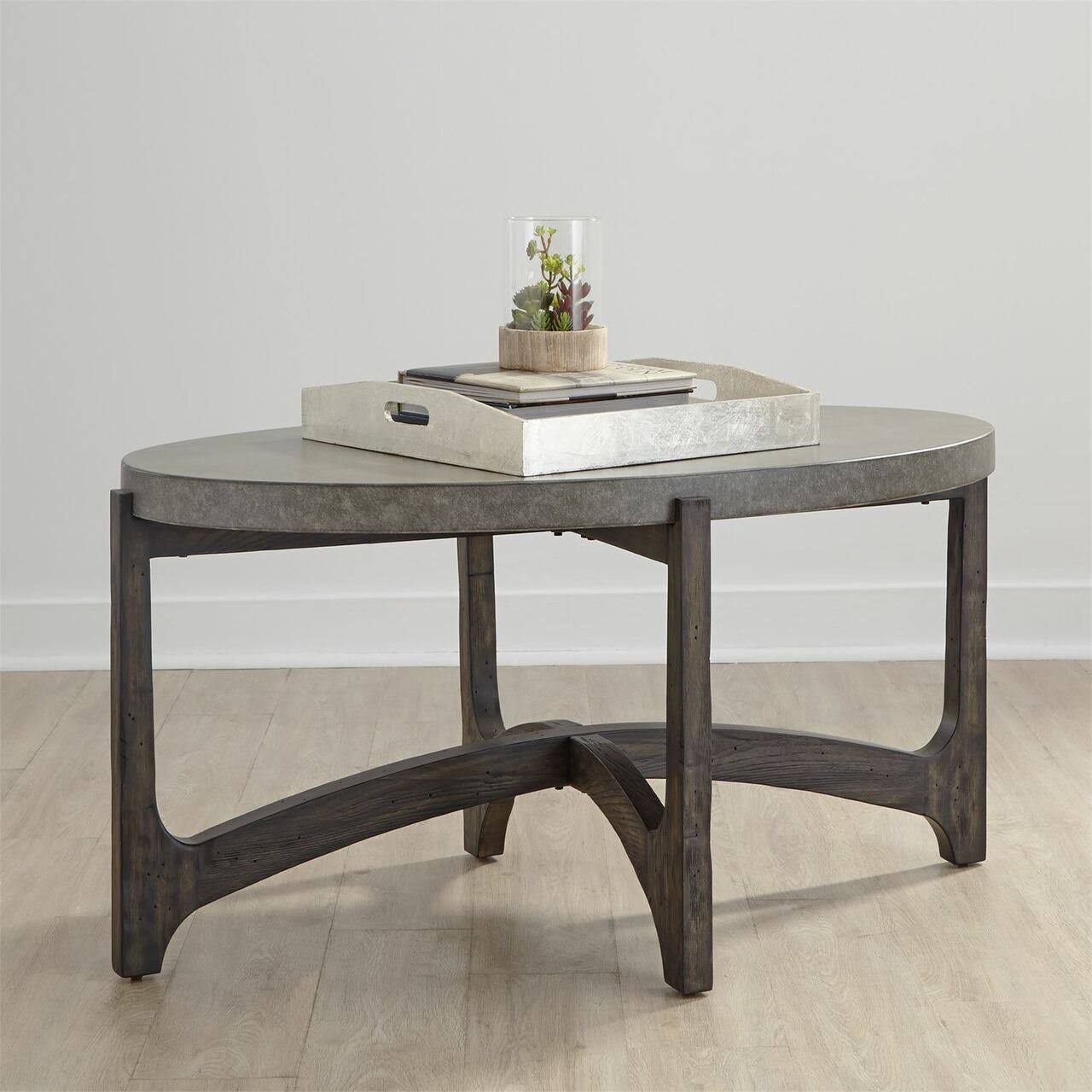Dark Brown Oval Cocktail Table M6380
