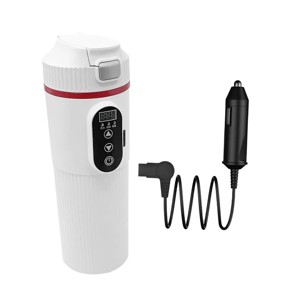 12V 24V Car Electric Water Kettle Tea Coffee Kettle DC Powered Fast Heating 22x7cm Water Boiler Heater Portable C50394