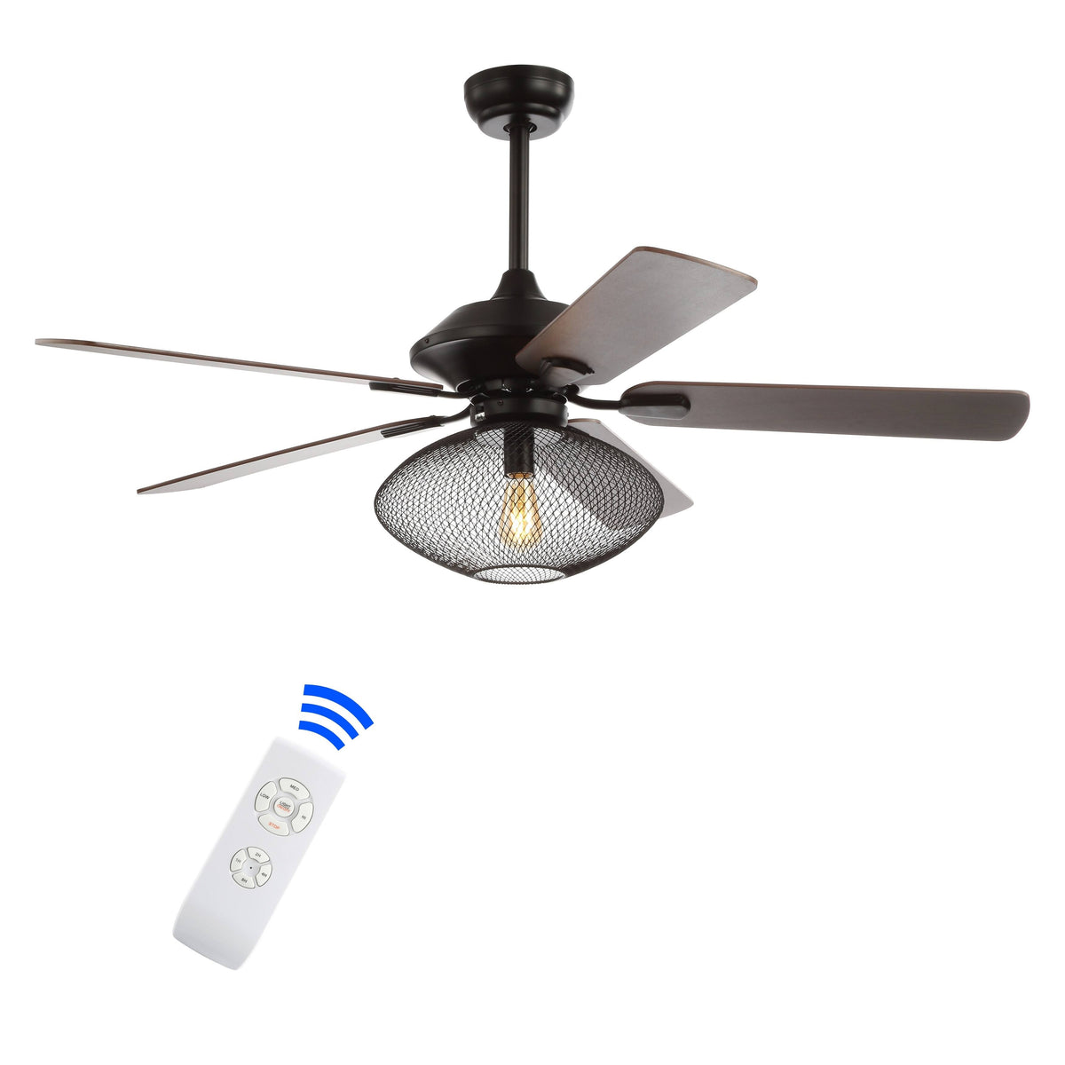 52 inch 1-Light LED Ceiling Fan with Remote, Oil Rubbed Bronze R70593