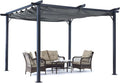 11x11 Outdoor Patio Pergola with Retractable Shade Q7786