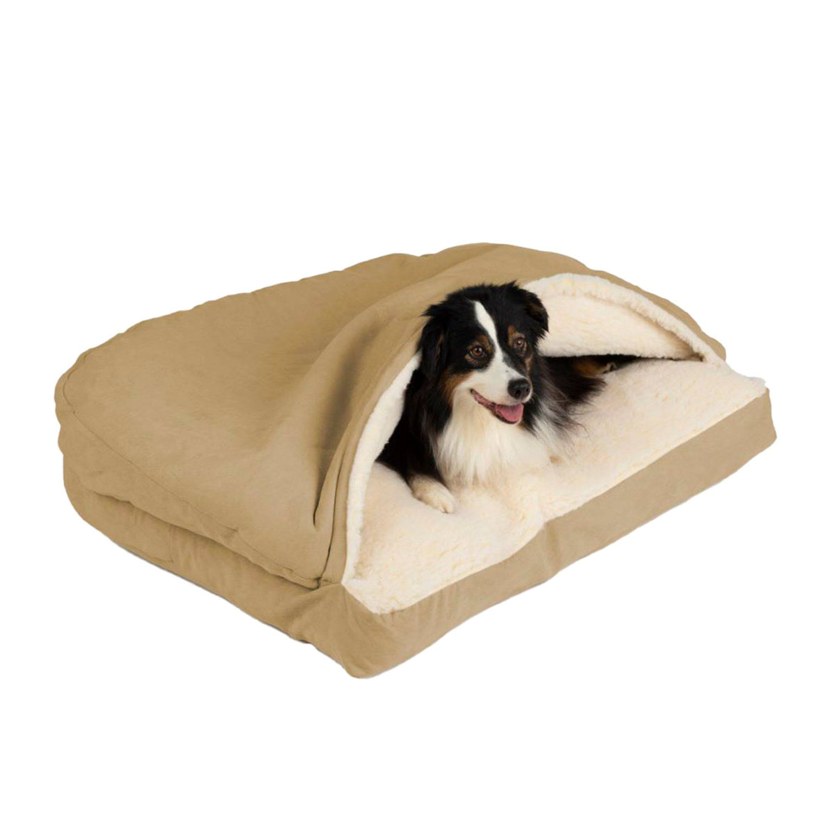 Rectangle Cozy Cave Dog Bed, Extra Large, Khaki A376964